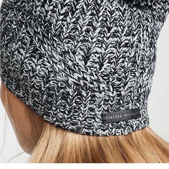 Rebecca Minkoff Cozy Pom Pom Beanie and Arm Warners. 100 Acrylic NWT - Picture 2 of 8